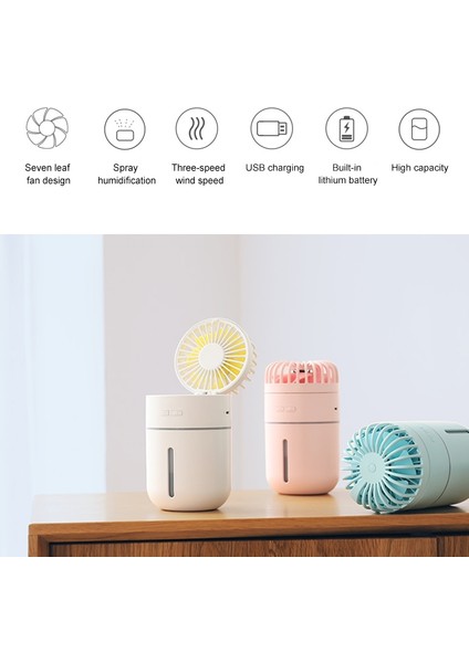 T9 Taşınabilir Ayarlanabilir USB Şarj Masaüstü Humiding Fan 3 Hızlı Kontrol Mavi (Yurt Dışından)