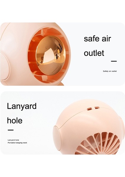 JHCD-F02 Handheld Asma Boyun Masaüstü Spaceman USB Küçük Fan Lotus Renk (Yurt Dışından)