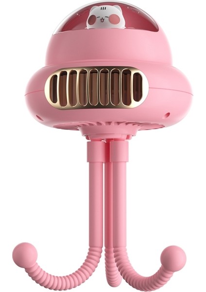 Babahta Taşınabilir Portatif Çok Fonksiyonlu Sessiz Ahtopus Bladeless Fan Pink (Yurt Dışından)