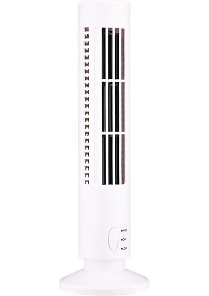 Kule Tipi USB Elektrik Fan Yapraksız Klima Fanı Beyaz (Yurt Dışından)