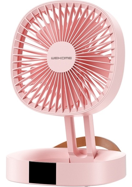 WT-F23 Çok Fonksiyonlu Taşınabilir Katlanabilir Masaüstü Elektrik Fan (Pembe)