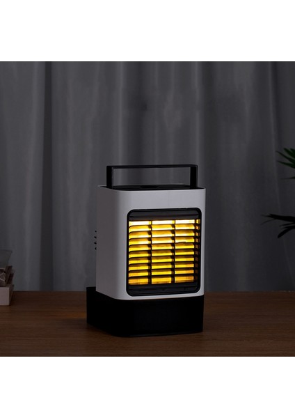 USB Şarj Edilebilir Mini Klima Ev Yatak Odası Masası Fan Mavi (Yurt Dışından)