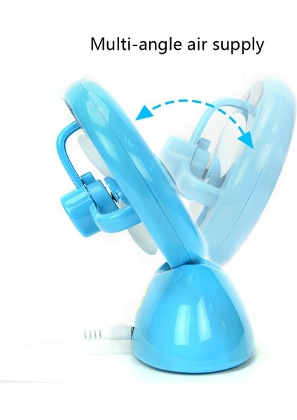 Mini USB Şarj Edilebilir Sprey Fan Öğrenci Yurt Ofis Masaüstü Sessiz Fan Parlak Karpuz Kırmızısı (Yurt Dışından)