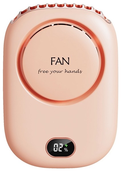 DQ203 Tembel Asma Boyun Fan USB Mini Masaüstü Büyük Rüzgar Fan (Pembe)