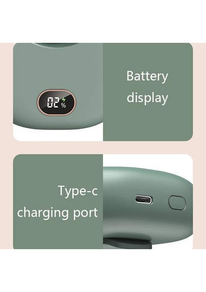 DQ203 Tembel Asma Boyun Fan USB Mini Masaüstü Büyük Rüzgar Fan (Pembe)