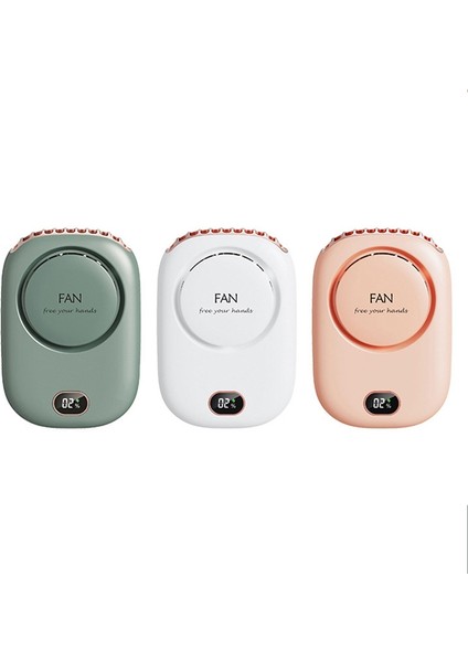 DQ203 Tembel Asma Boyun Fan USB Mini Masaüstü Büyük Rüzgar Fan (Pembe)