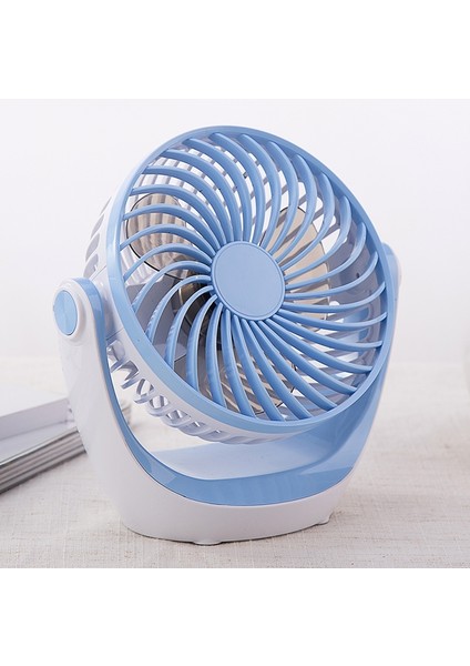 D602 4W USB Şarj Taşınabilir Masaüstü Fan, 3 Hız Kontrolü (Sky Mavisi)