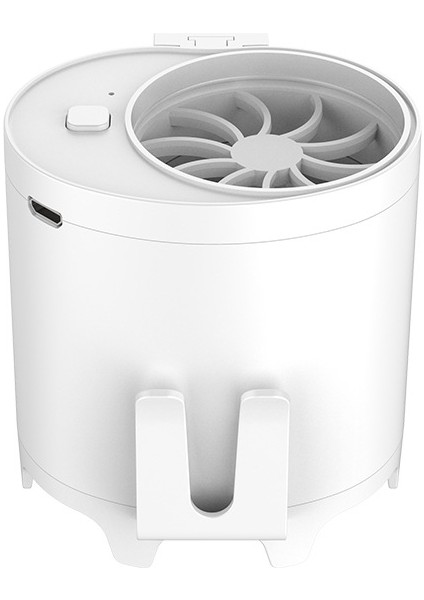 Asılı Boyun Asılı Bel Fan Sessiz Açık Hava Sporları USB Bladeless Fan Beyaz (Yurt Dışından)