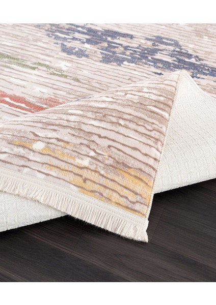 Makinede Yıkanabilir Kaymaz Taban Halı & Yolluk 1046 Vizon (Saçaklı) fiyatları
