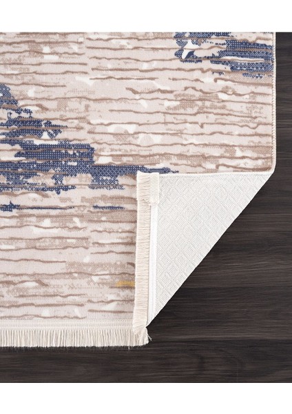 Makinede Yıkanabilir Kaymaz Taban Halı & Yolluk 1046 Vizon (Saçaklı) modelleri
