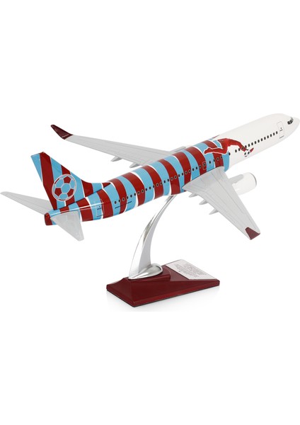 Boeing 737-800 Bordo Mavi Taraftar Özel Tasarımlı 1/100 Maket Uçak, Model A