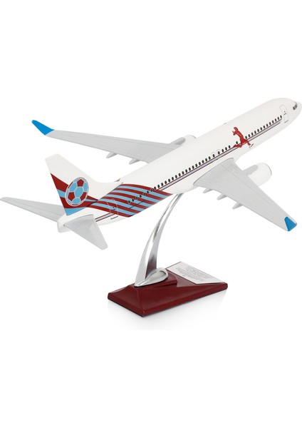 - Maket Uçak Boeing 737-800 1/100 - Bordo Mavi Taraftar, Özel Tasarım Model Uçak