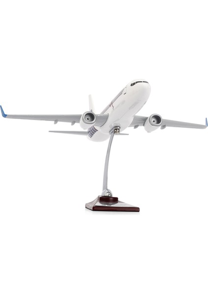 - Maket Uçak Boeing 737-800 1/100 - Bordo Mavi Taraftar, Özel Tasarım Model Uçak