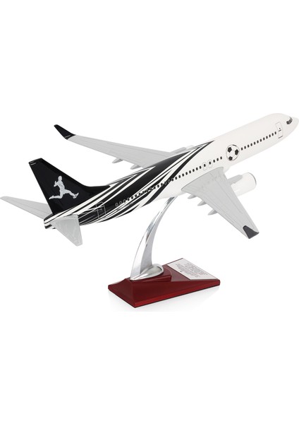 - Maket Uçak Boeing 737-800 1/100 - Siyah Beyaz Taraftar, Özel Tasarım Model Uçak