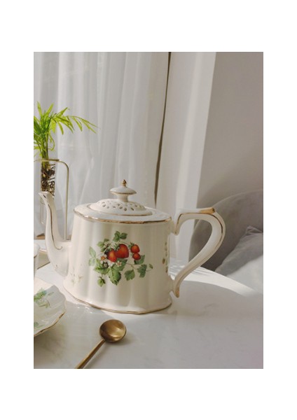 1 Adet Fransız Çay Kupası ve Tabaklar Set Porselen Çay Potu Teacup Coaster Kahve Kupa Seti Ev Teaware Setleri Cofca Takımları | Teacups