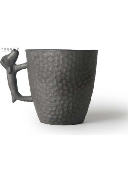 Seramik Çay Kılıfı Sevimli Köpek Çin Çay Kupası Drinkware 120ML | Çay Fincanı (Siyah)