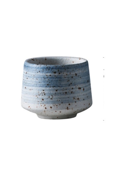 1 Adet Antowall Seramik Çay Bardağı El Yapımı Düz Renk Çay Su Bardağı Taş Renk Drinkware Mat Kahve Bardağı | Çay Fincanı (Mavi)(Yurt Dışından)