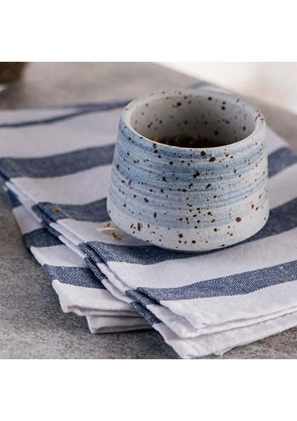 1 Adet Antowall Seramik Çay Bardağı El Yapımı Düz Renk Çay Su Bardağı Taş Renk Drinkware Mat Kahve Bardağı | Çay Fincanı (Mavi)(Yurt Dışından)