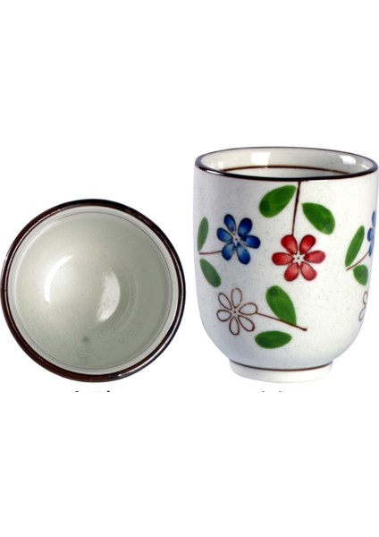 Geleneksel Çin Tarzı Handpainted 200 ml Seramik Çay Fincanı Çin Porselen Kahve Fincanı Kupa H044 | Çay Fincanı (Beyaz)