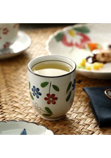 Geleneksel Çin Tarzı Handpainted 200 ml Seramik Çay Fincanı Çin Porselen Kahve Fincanı Kupa H044 | Çay Fincanı (Beyaz)