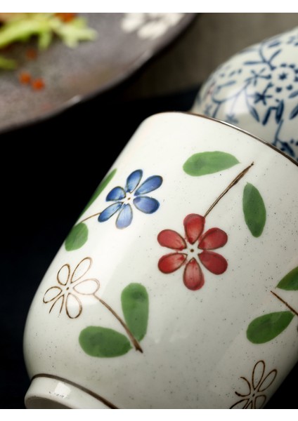 Geleneksel Çin Tarzı Handpainted 200 ml Seramik Çay Fincanı Çin Porselen Kahve Fincanı Kupa H044 | Çay Fincanı (Beyaz)