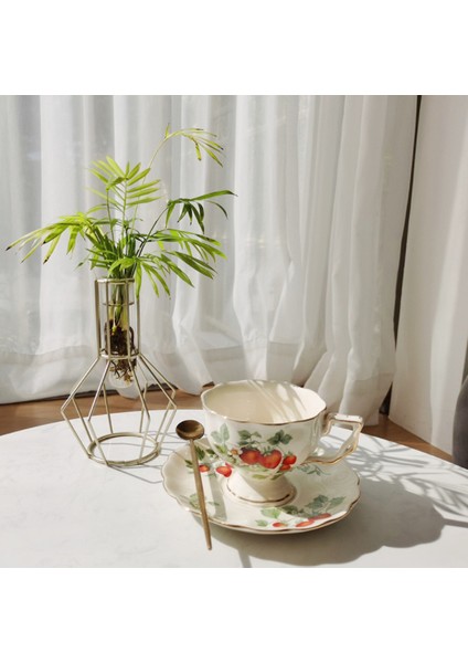 2 Adet Fransız Çay Bardağı ve Dailer Set Porselen Çay Potu Teacup Coaster Kahve Kupa Seti Ev Teaware Setleri Coffeeware | Teacups