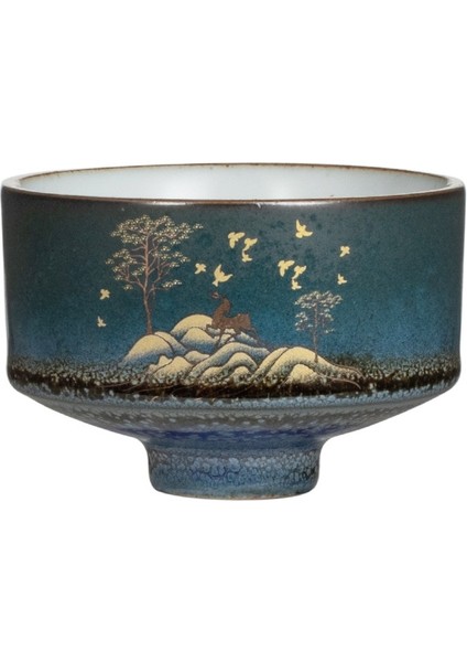 4 Adet Japon Seramik Kung Fu Çay Bardağı Çay Fincanı Koku Kokulu Kupası Bardak Hediye Kutusu Kung Fu Çay Seti Tören Kupası Porselen Çay Fincanlar | Teacups