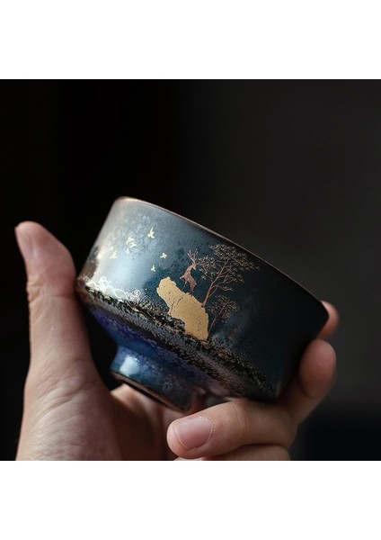 4 Adet Japon Seramik Kung Fu Çay Bardağı Çay Fincanı Koku Kokulu Kupası Bardak Hediye Kutusu Kung Fu Çay Seti Tören Kupası Porselen Çay Fincanlar | Teacups