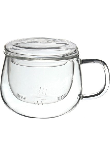 Yüksek Kalite Dayanıklı 3 1 Set 320ML Temizle Isıya Dayanıklı Çay Kahve Fincanı Çay ile Demlik Filtre Kapak Ev Ofis Kullanımı | Filtre Çay Bardağı | Çay Cuplid Cups