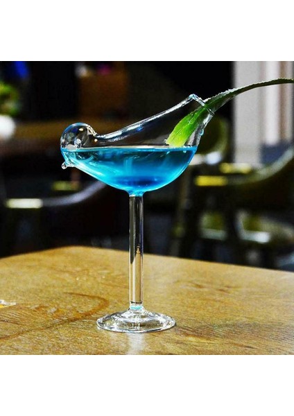 200 ml Yaratıcı Kuş Şeklinde Kokteyl Gözlükleri Şeffaf Kurşunsuz Yüksek Bölüme Cam Şarap Kadehi Goblet Bira Kupası | Kokteyl Camı modelleri