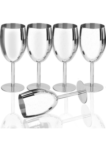 1 Adet Grup 265 ml Paslanmaz Çelik Şarap Kupası Cam Gümüş Kadeh Meyve Suyu Içecek Metal Bardaklar Şampanya Goblet Parti Barware Mutfak Aletleri | Kokteyl Camı fiyatları