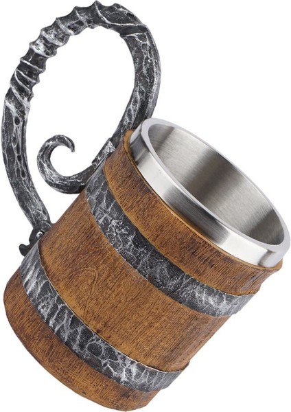 1 Adet Ahşap Kupa Kullanımlık Reçine Kupa Yenilik Oak Bira Steins | Kupalar