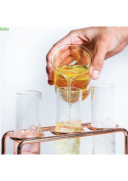 Yaratıcı Test Tüpü Dumanlı Kokteyl Cam Set Maç Tutucu Bar Restoran Büyük Boy Burette Standı Şampanya Flüt Şarap Bardak | Kokteyl Camı
