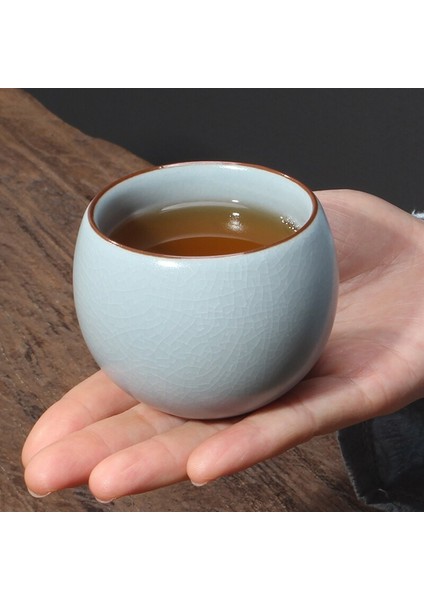 Çin Vintage Çay Bardağı Seramik Porselen El Yapımı Yaratıcı Kung Fu Oolong Yeşil Çay Kupası Çay Töreni Tazze(Yurt Dışından)