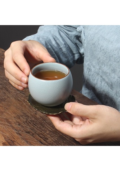 Çin Vintage Çay Bardağı Seramik Porselen El Yapımı Yaratıcı Kung Fu Oolong Yeşil Çay Kupası Çay Töreni Tazze(Yurt Dışından)