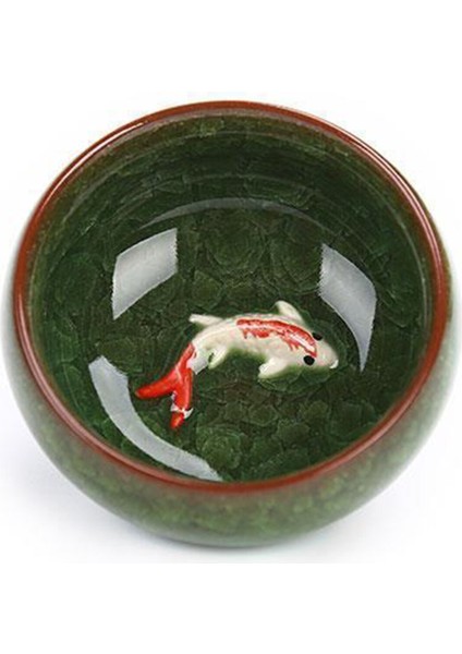 Hediye Paketi Crackle Sır Seyahat Çay Kase Kupa Fincan Teacups Seti 4 Adet 3D Buz Çatlak Vücut Şirketi Açılış Ceramics Suit | Teaware Setleri