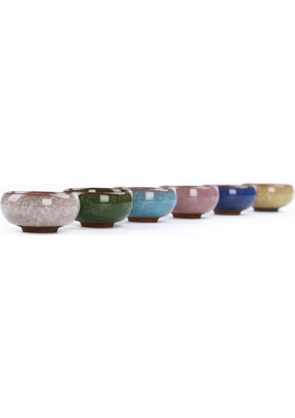 Hediye Paketi Crackle Sır Seyahat Çay Kase Kupa Fincan Teacups Seti 4 Adet 3D Buz Çatlak Vücut Şirketi Açılış Ceramics Suit | Teaware Setleri