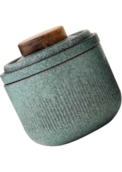 1 Set Taşınabilir Seramik Çay Seti Bir Seyahat Çantası (Matcha Yeşil) ile Açık Çay Bardağı | Teaware Setleri
