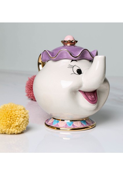 Karikatür Güzellik ve Canavar Çay Seti Çaydanlık Kupası Mrs Potts Chip Bela E Bir Fera Pot Kupa Su Isıtıcısı Cogsworth Saat Yaratıcı Noel Hediyesi | Teaware Setleri