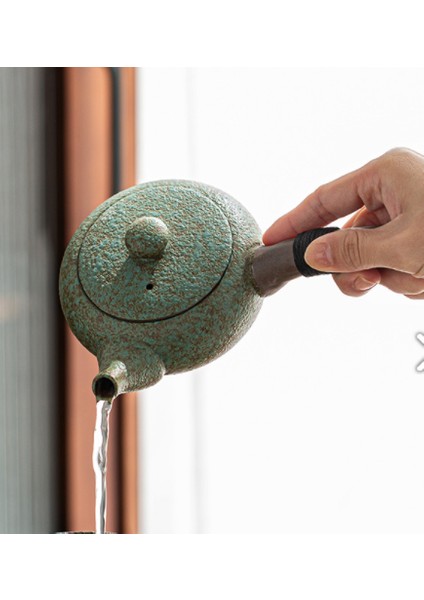 Japon Stoneware Çaydanlık Seti Seyahat Kung Fu Çay Seti Basit Taşınabilir Seramik Çaydanlık Çay Bardağı