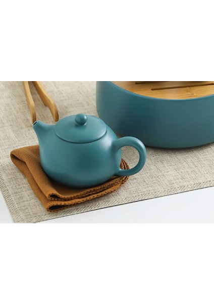 Açık Seramik Seyahat Çayı Çay Tepsisi ile Set, Ev Kung Fu Çay Seti, Taşınabilir Çanta, Çaydanlık, Çay Fincanı