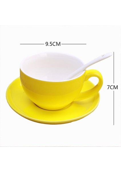 Avrupa Tarzı Seramik Kalınlaşmış Cappuccino Standart Rekabet Çelenk Latte Sos Fincan