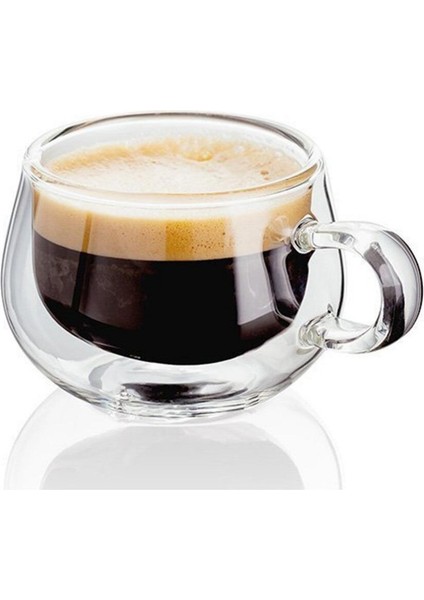 1 Adet Takım 150 Mltransparent Cam Kahve Fincanı Süt Çay Bira Çift Isıya Dayanıklı Kokteyl Votka Şarap Kupa Drinkware Bardak Bardak | Şeffaf