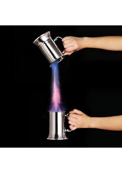 500 ml Tankard Stein Çift Duvar Paslanmaz Çelik Bira Kupa Kokteyl Kahvaltı Süt Kupalar El Handgrip ile Kahve Fincanı Bar Araçları
