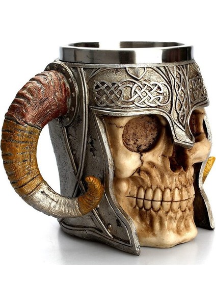 Paslanmaz Çelik Kafatası Kupa Viking Kupası Iskelet Reçine Bira Stein Tankard Kahve Kupa Çay Kupası Cadılar Bayramı Bar Drinkware Hediye | Kupalar fiyatları