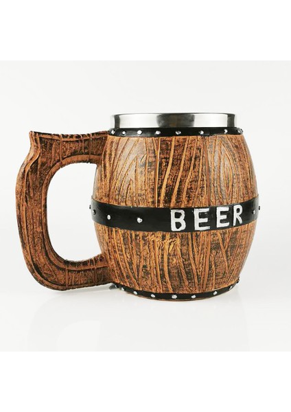 Reçine Kalıp Meşe Ahşap Bira Kupa ile 20 Oz Paslanmaz Çelik Iç Tank Kupası Tankard Bira Stein En Iyi Brathday Hediye 600ML | Kupalar modelleri