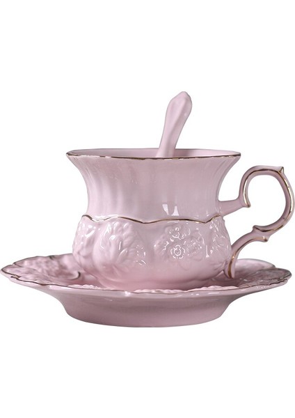 Avrupa Tarzı Kahve Fincanı Seramik Lüks Ofis Yaratıcı Öğleden Sonra Çay Türk Kahve Kupaları Seyahat Tazas De Cafe Drinkware 50 | Teacup tabak Setleri (Yurt Dışından)