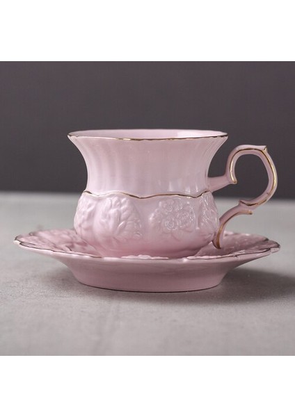 Avrupa Tarzı Kahve Fincanı Seramik Lüks Ofis Yaratıcı Öğleden Sonra Çay Türk Kahve Kupaları Seyahat Tazas De Cafe Drinkware 50 | Teacup tabak Setleri (Yurt Dışından)