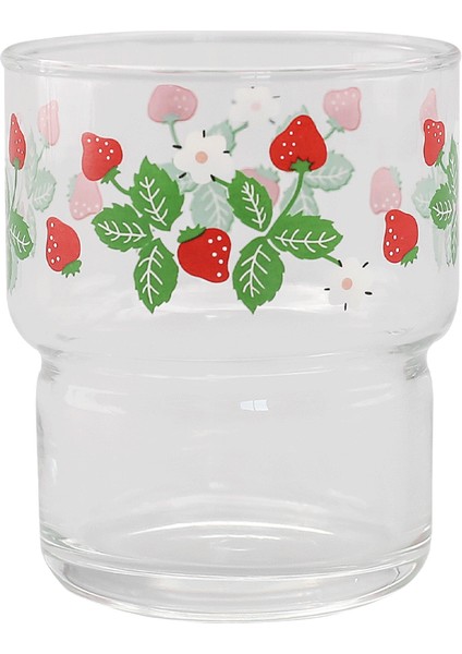 Çilekli Süt Cam Bardak Kahvaltı Kahve Kupa Espresso Sevimli Kokteyl Küçük Cam Bardak Kız Hediye Vasos Drinkware DF50BL | Bira Steins