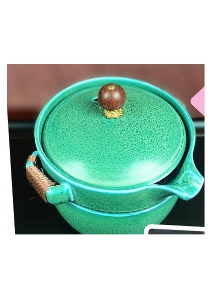 Japon Tarzı Fırın Hızlı Misafir Bardağı Olur, Bir Pot, Üç Bardak, Seyahat Çay Seti Seti, Ev Açık Taşınabilir Çanta, Seramik Kung Fu Çaydanlık(Yurt Dışından)